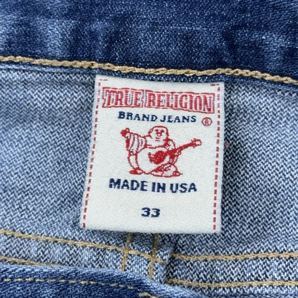 True Religion Jeans Men's 33 (34x34) Bobby Snake Eye Straight Sad Gridiron‎ USA
